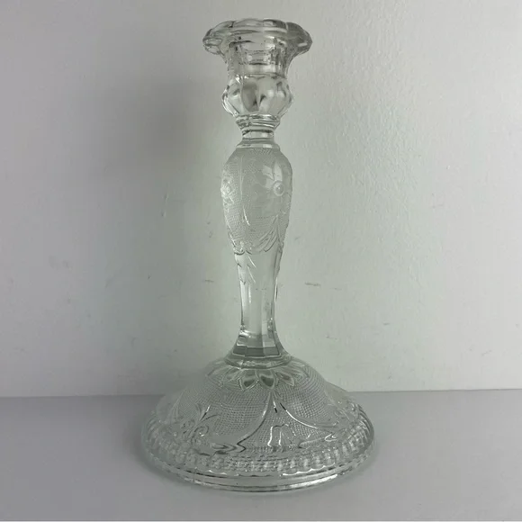 🚦3/$33 Indiana Glass Tiara Vintage Clear Candlestick - Bundle It! - Picture 1 of 4